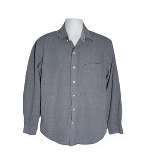 IZOD Button Up Collared Shirt ~ Sz M ~ Blue ~ Long Sleeve